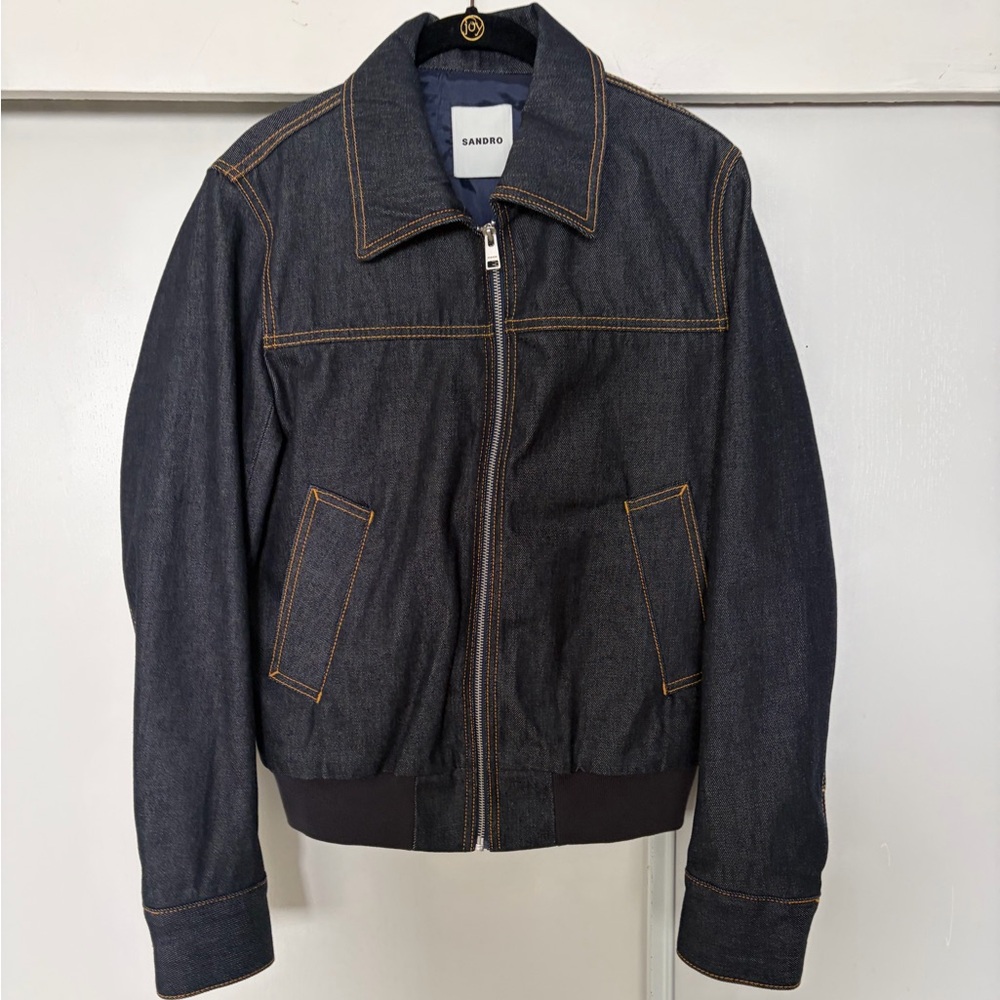 NWOT Sandro Men's vintage style  Denim Jacket